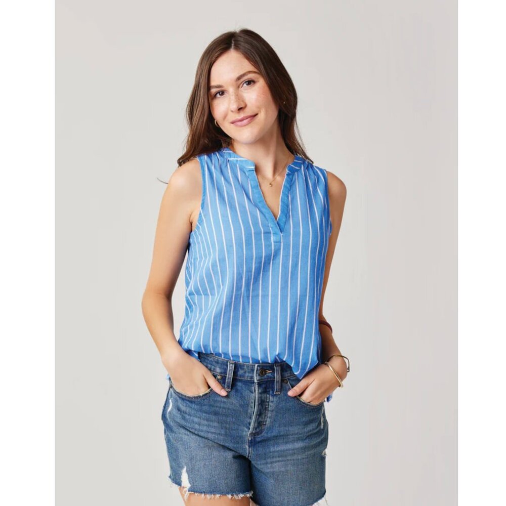 NWT Carve Designs Dylan Tank in Bluebay Stripe